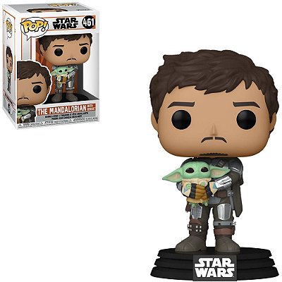 Funko Pop Star Wars Mandalorian The - Mandalorian W/Child #461 Vinil 9,5 cm Oficial Funko