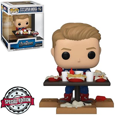 Funko Pop Marvel Avengers Captain - America Shawarma #758 Vinil 9,5 cm Oficial Funko