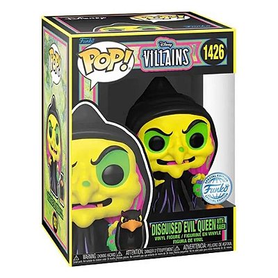 Funko Pop Disney Villains Black Light Disguised - Evil Queen #1426 Vinil 9,5 cm Oficial Funko