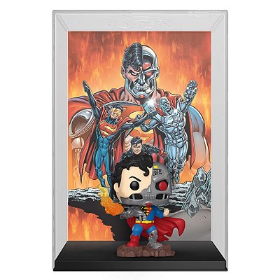 Funko Pop Comic Cover Dc Superman - Cyborg 83729 #21 Vinil 9,5 cm Oficial Funko