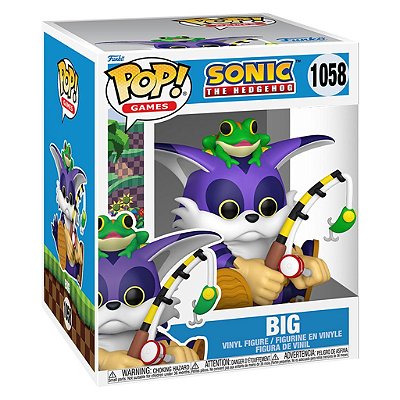 Funko Pop Sonic Big The - Cat W/Froggy #1058 Vinil 9,5 cm Oficial Funko