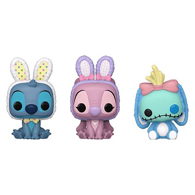 Funko Pop Pocket 3Pack Easter - Lilo Stitch #83110 Vinil 9,5 cm Oficial Funko