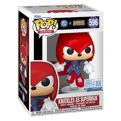 Funko Pop Sonic Knuckles - As Superman #596 Vinil 9,5 cm Oficial Funko