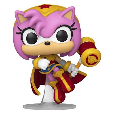 Funko Pop Sonic Amy As - Wonder Woman #595 Vinil 9,5 cm Oficial Funko
