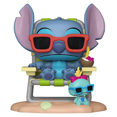 Funko Pop Disney Lilo Stitch Premium - Stich Sonlounger #1639 Vinil 9,5 cm Oficial Funko