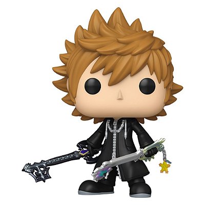 Funko Pop Kingdom Hearts - Roxas W/Keyblades #1122 Vinil 9,5 cm Oficial Funko