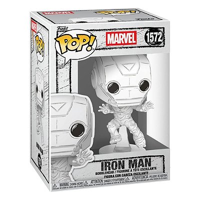 Funko Pop Marvel Sketched - Iron Man #1572 Vinil 9,5 cm Oficial Funko
