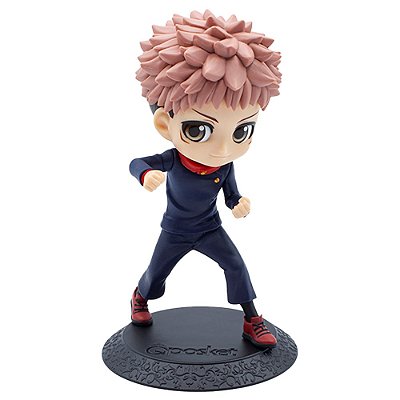 Action Figure Banpresto Anime Jujtsu Kaisen Yuji Itadori Q Posket 14 cm Oficial