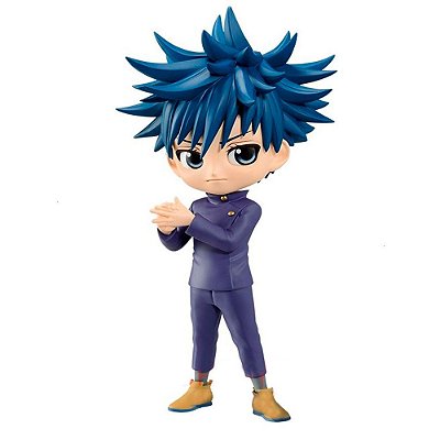 Action Figure Banpresto Anime Jujtsu Kaisen Megumi Fushiguro Q Posket 14 cm Oficial