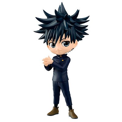 Action Figure Banpresto Anime Jujtsu Kaisen Megumi Fushiguro Q Posket 14 cm Oficial