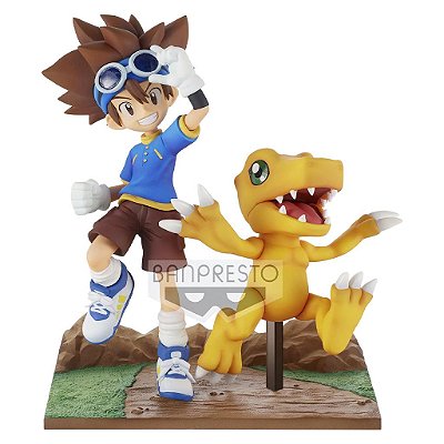 Action Figure Banpresto Anime Digimon Adventure Taichi & Agumon Banpresto 11-18 cm conforme a lin...