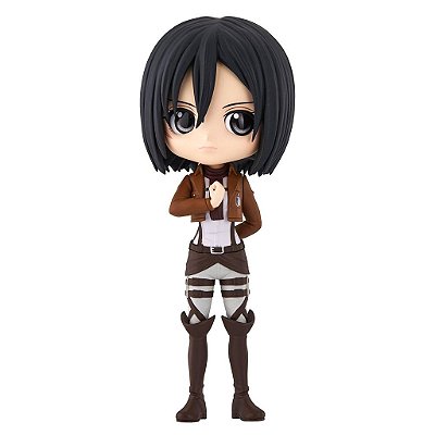 Action Figure Banpresto Attack on Titan Mikasa Ackerman Q Posket 14 cm Oficial