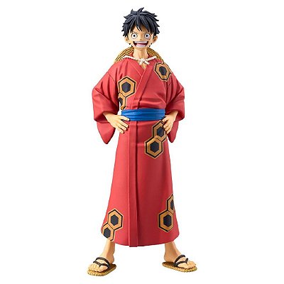 Action Figure Banpresto One Piece Monkey Luffy Yukata Wanokuni 15 cm Oficial