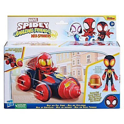 Action Figure Hasbro Marvel Spidey And Freinds Miles Drill Spinner Oficial