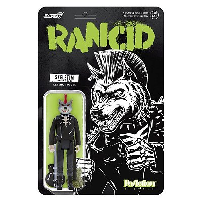 Action Figure Super7 Anime Rock Rancid Wolf Head Super7 9,5 a 18 cm conforme a linha Oficial