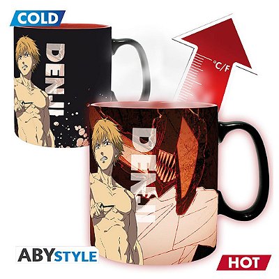 Caneca Chainsaw Man Denji & Aki AbyStyle Oficial