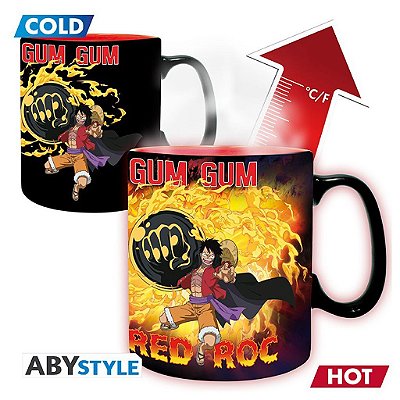 Caneca One Piece Gum Gum Red Roc Luffy Vs Kaidou AbyStyle Oficial