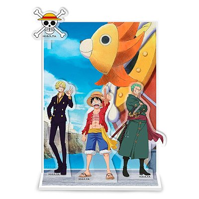Figure Cultura Pop Acryl One Pice Diorama Trio AbyStyle Oficial
