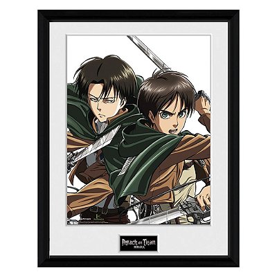 Pôster Attack on Titan Eren And Levi AbyStyle Oficial