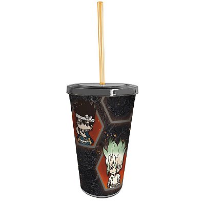 Caneca Cultura Pop Plastic Dr Stone Tumbler AbyStyle Oficial