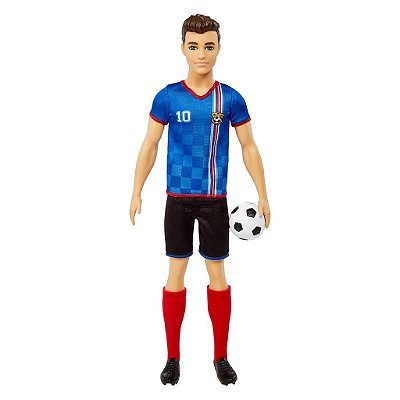 Boneca Mattel Barbie Barbie Soccer Ken Player Blue Oficial