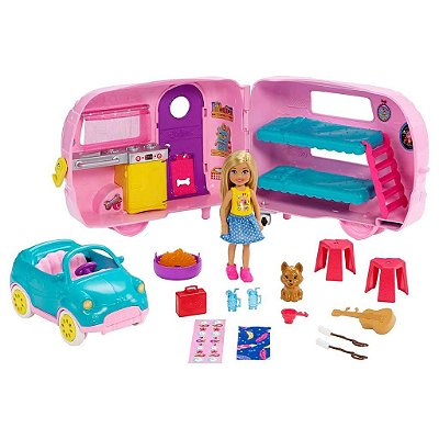 Boneca Mattel Barbie Barbie Club Chelsea Camper Oficial