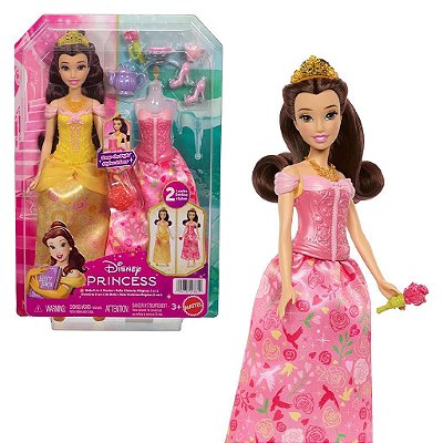 Boneca Mattel Disney Princess Belle 2 In 1 Stories Fashion Oficial