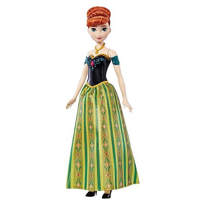 Boneca Mattel Disney Frozen Singing Anna Fashion Oficial