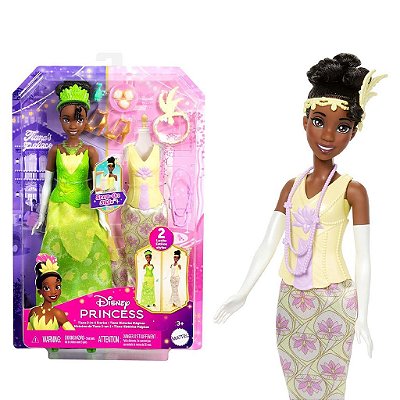 Boneca Mattel Disney Princess Tiana 2 In 1 Stories Fashion Oficial