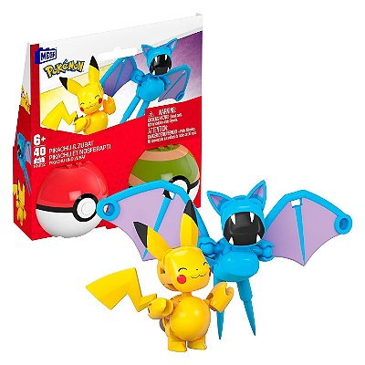 Blocos de Montar Mattel Pokeball Pokeball Pikachu & Zubat Oficial