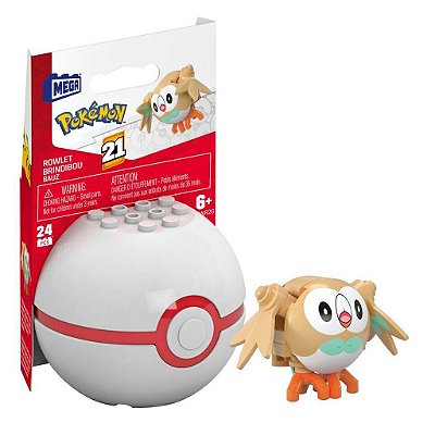 Action Figure Mattel Pokeball Pokeball Rowlet Oficial