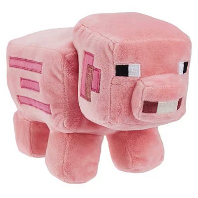 Pelúcia Mattel Minecraft 8 Minecraft Basic Pig Oficial