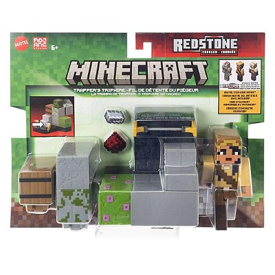 Action Figure Mattel Minecraft Minecraft 3 25 Trappers Trip Wire Oficial