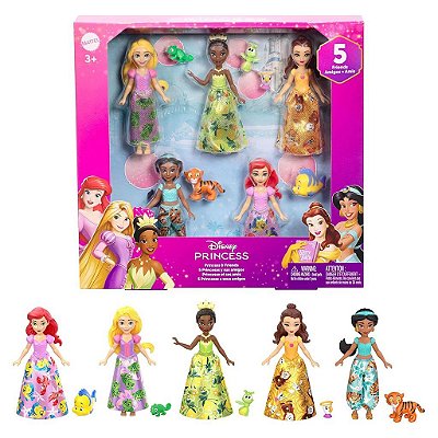 Boneca Mattel Disney Princess Friends Small Multipack Oficial