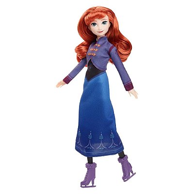 Boneca Mattel Disney Frozen Ice Skating Anna Oficial