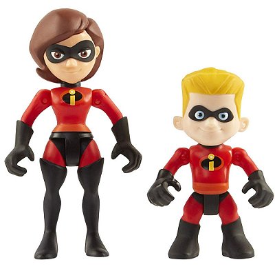 Action Figure Jakks Os Incríveis 2 Sr. Incrível, Mulher-Elástica e Flash Oficial
