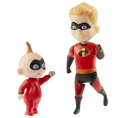 Action Figure Jakks Os Incríveis 2 Sr. Incrível, Flash e Zezé Oficial