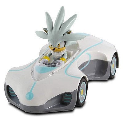 Carrinho de Fricção Jakks Sonic the Hedgehog Silver Oficial