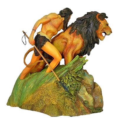 Estátua Dark Horse Rocket Age Statues Tarzan e o Leão Dourado Oficial