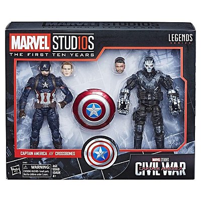 Action Figure Hasbro Marvel Legends Marvel Studios: The First Ten Years Captain America e Crossbones