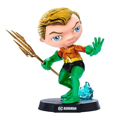 Estátua Iron Studios MiniCo DC Comics Aquaman PVC Pintada à Mão Oficial Licenciada Colecionável