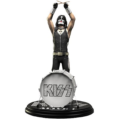 Estátua KnuckleBonz Rock Iconz KISS ALIVE! Peter Criss 21,5 cm Escala 1:9 Edição Limitada Oficial