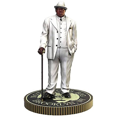 Estátua KnuckleBonz Rock Iconz Hip-Hop The Notorious B.I.G. 21,5 cm Escala 1:9 Numerada à Mão