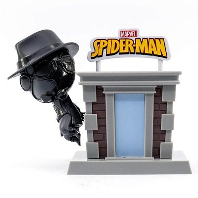 Figure YuMe Hero Box Tower Series Marvel Spider-Man Noir 7,5 cm Vinil Empilhável Oficial Licenciada