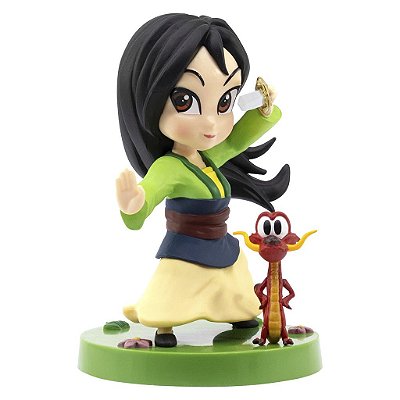 Figure YuMe Hero Box Disney Princess Mulan 7,5 cm Vinil Empilhável Oficial Licenciada Original
