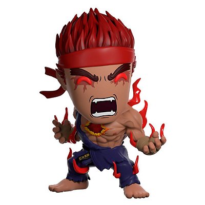 Figure Colecionável Youtooz Street Fighter Evil Ryu #0 12 cm Vinil Numerada Edição Limitada Oficial