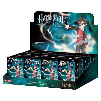 Display Pop Mart Harry Potter Cálice de Fogo Caixa Fechada com 12 Blind Boxes Sem Repetição Original