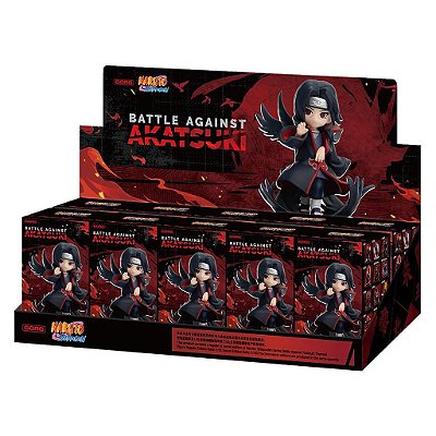 Display Pop Mart Naruto Battle Against Akatsuki Caixa Fechada com 10 Blind Boxes Sem Repetição
