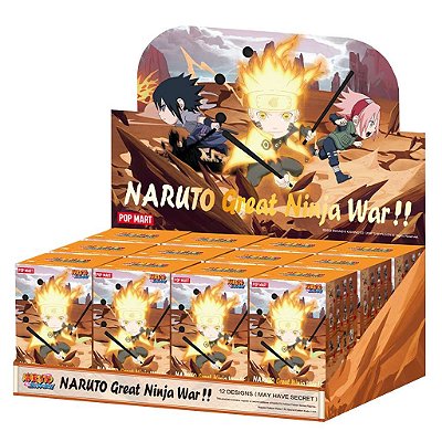Display Pop Mart Naruto Great Ninja War Caixa Fechada com 12 Blind Boxes Sem Repetição Original