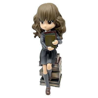 Figure Plastoy Harry Potter Hermione Granger com a Pilha de Livros de Feitiços 13,5 cm Pintada à Mão